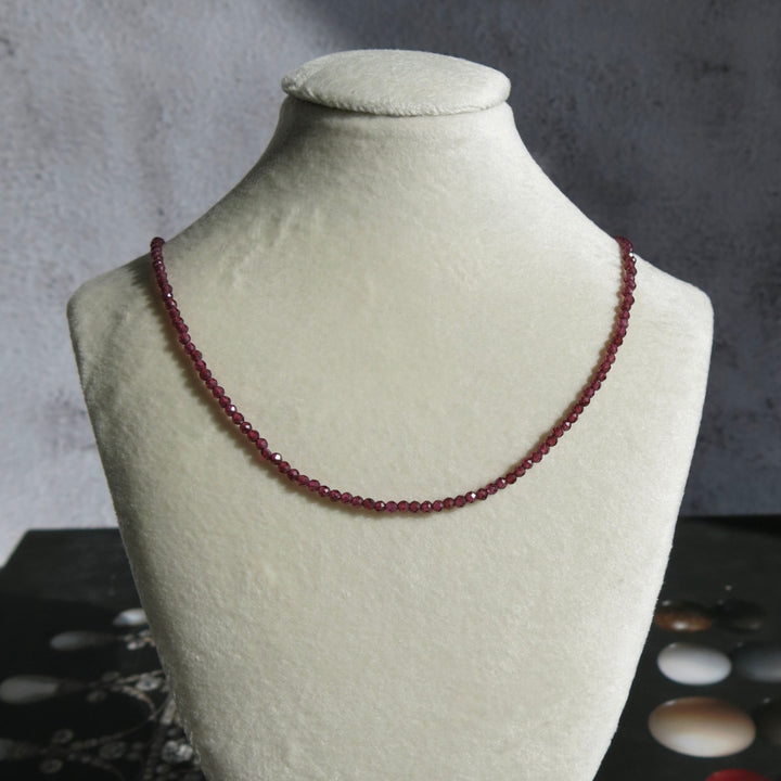 Faceted Bead Adjustable Necklace - 2.5mm