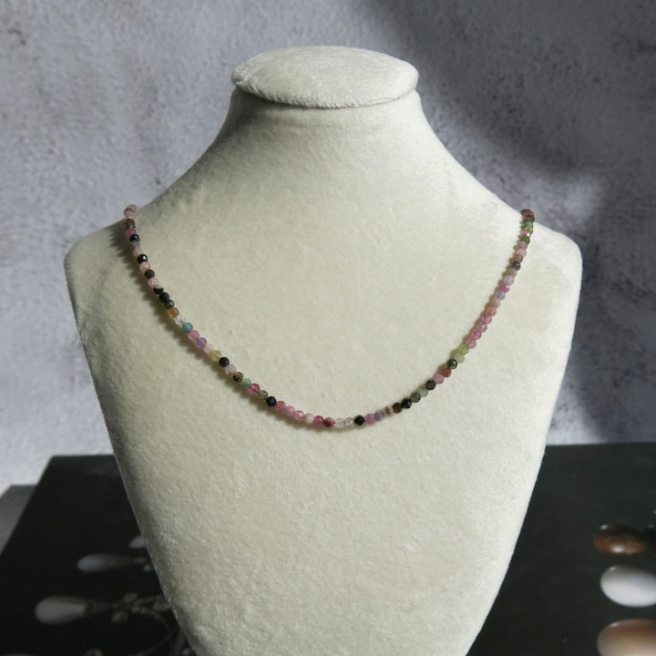 Faceted Bead Adjustable Necklace - 2.5mm