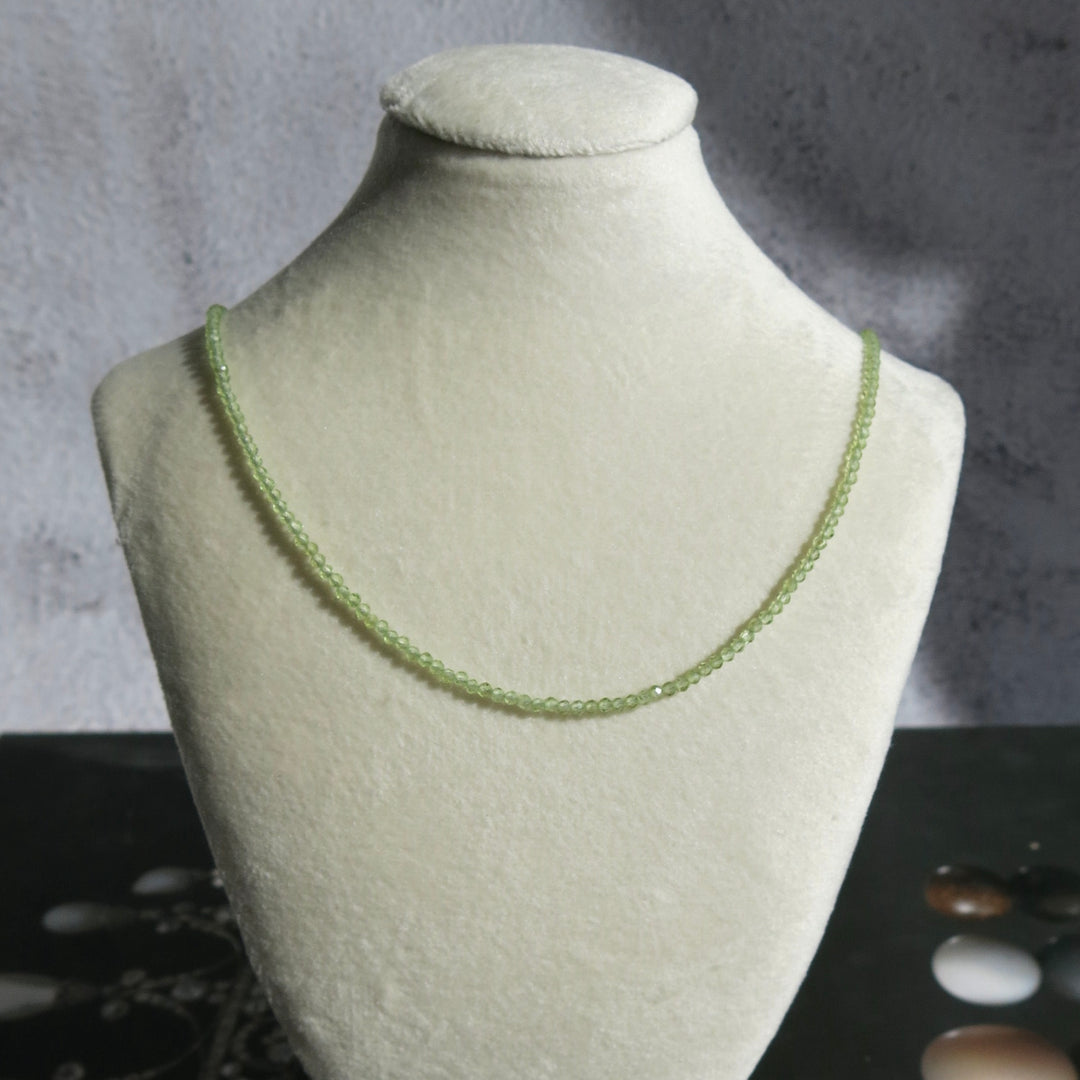 Faceted Bead Adjustable Necklace - 2.5mm