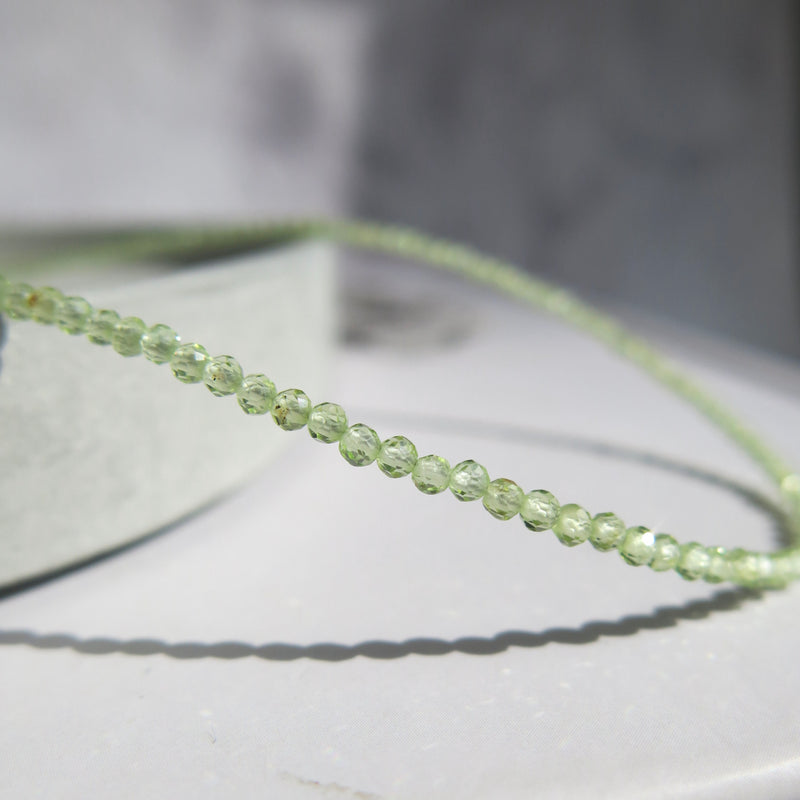 Faceted Bead Adjustable Necklace - 2.5mm