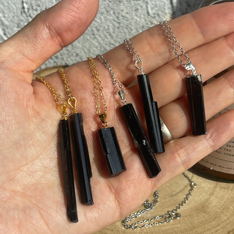 Raw Black Tourmaline Necklace Pendant Handwrapped in USA Natural Healing  Crystal Chakra Stone Tourmaline Necklace Tourmaline Jewelry
