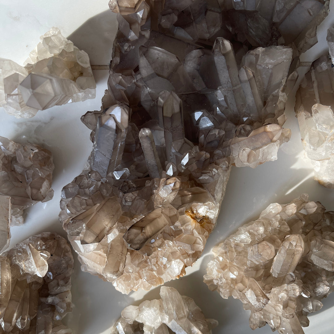 Smoky Quartz Clusters