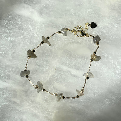 Labradorite fine chain chip necklace/bracelet