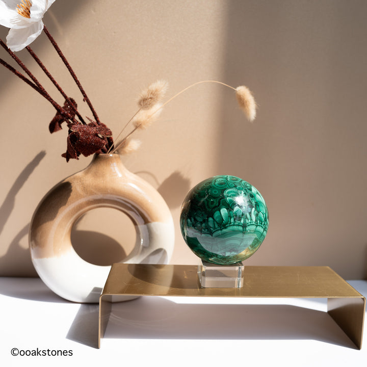 Natural Malachite Sphere | DRC