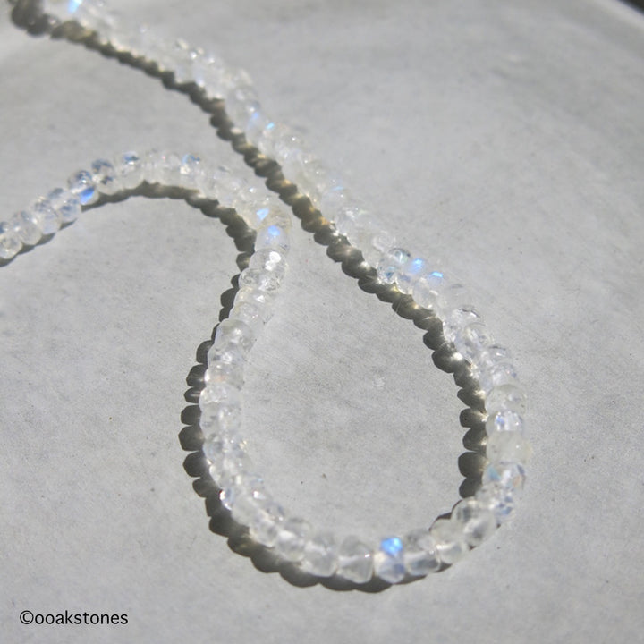 Adjustable Faceted Moonstone Necklace