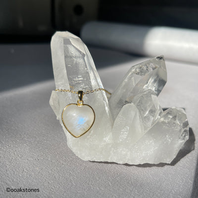 "Serene" Moonstone Heart Necklace