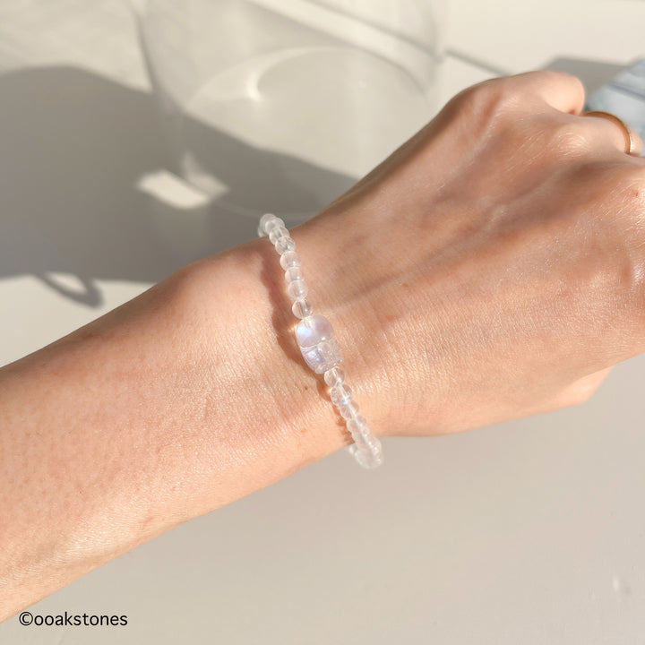 Moonstone Bracelets with Pixiu