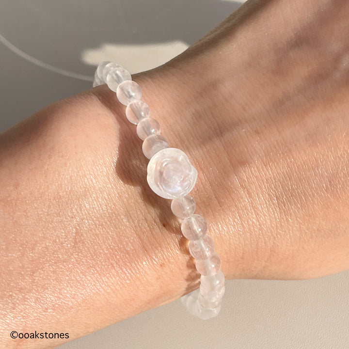 Moonstone Bracelets with Rose