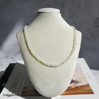 Adjustable Faceted Necklace- Opal