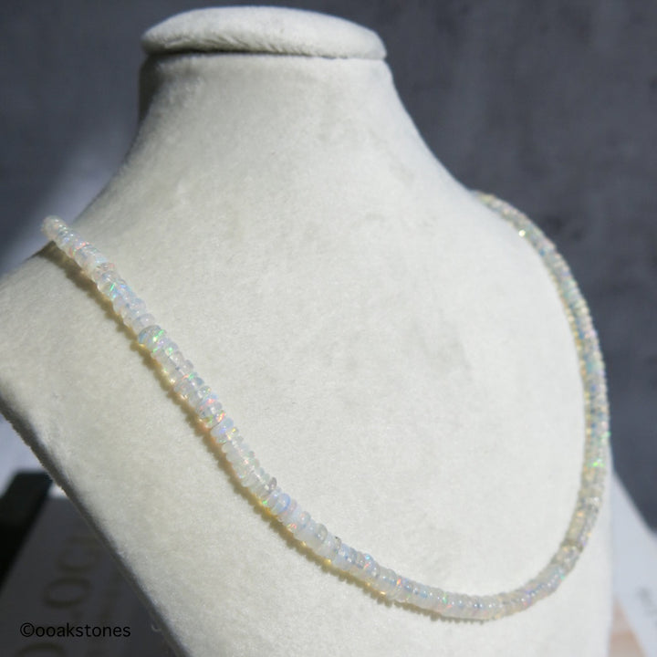 Adjustable Faceted Necklace- Opal