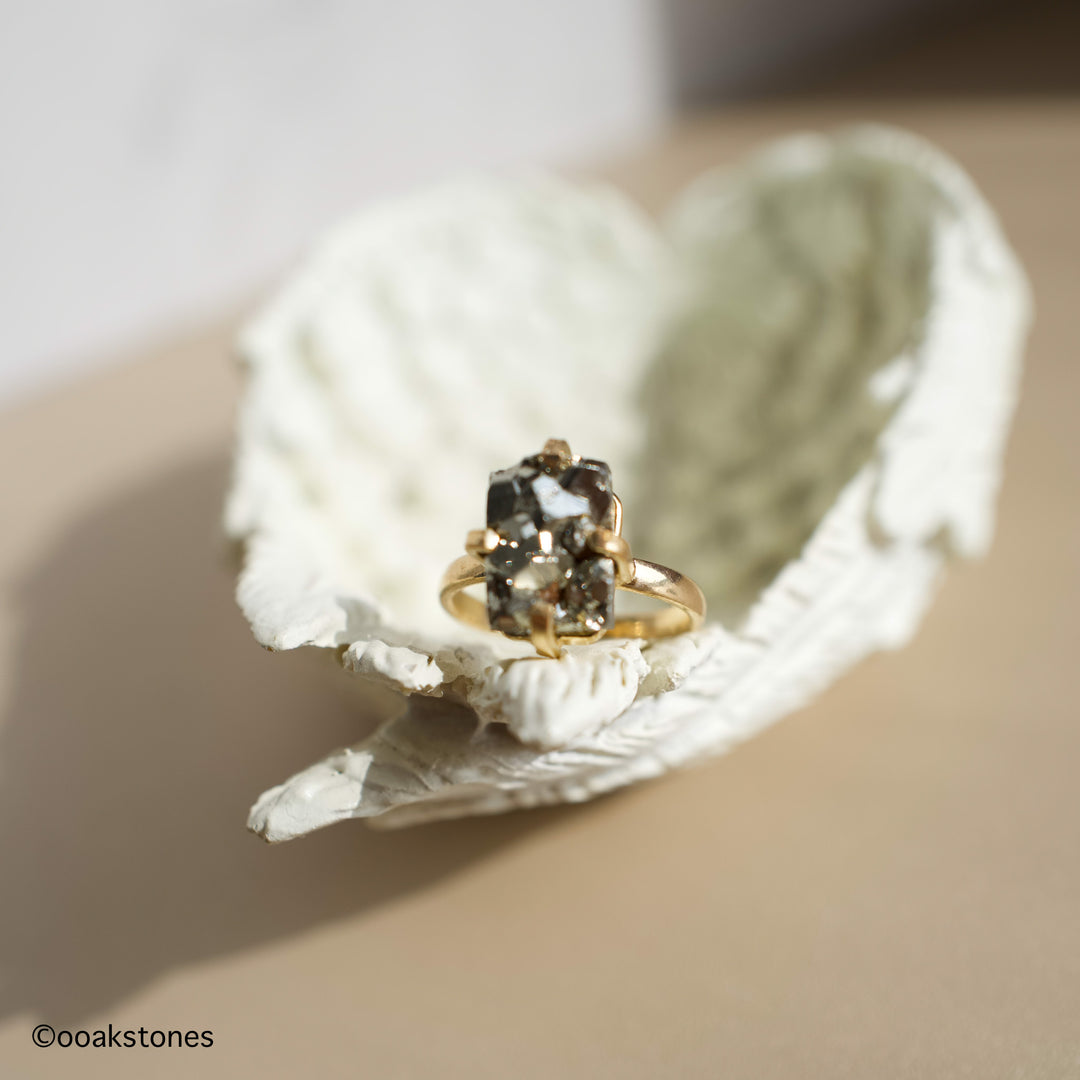 Pyrite adjustable Ring