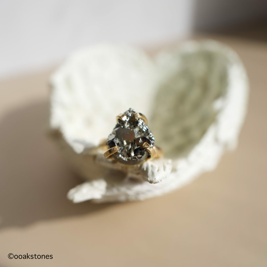 Pyrite adjustable Ring