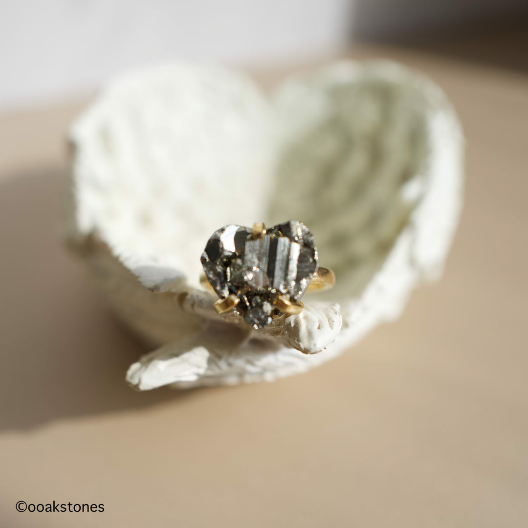 Pyrite adjustable Ring