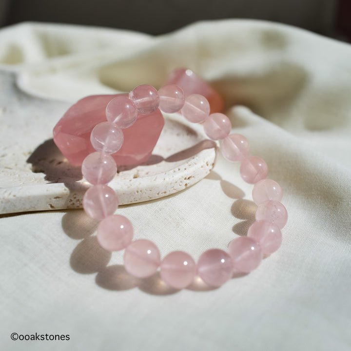 Rose quartz Beaded Bracelets (High Quality)
