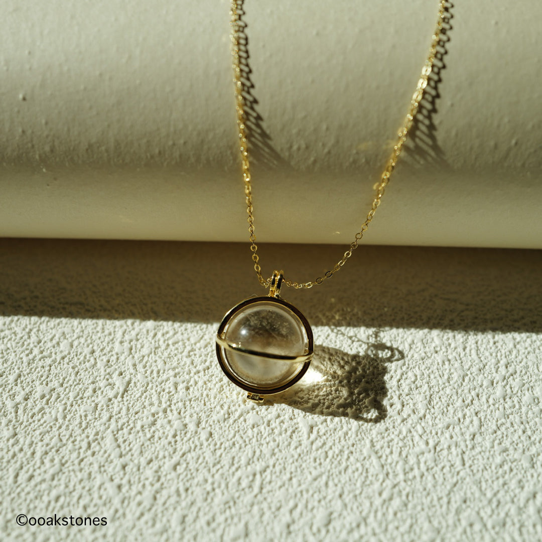 "Saturn" Interchangeable Crystal Sphere Necklace