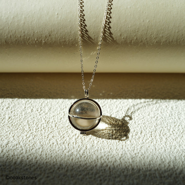 "Saturn" Interchangeable Crystal Sphere Necklace