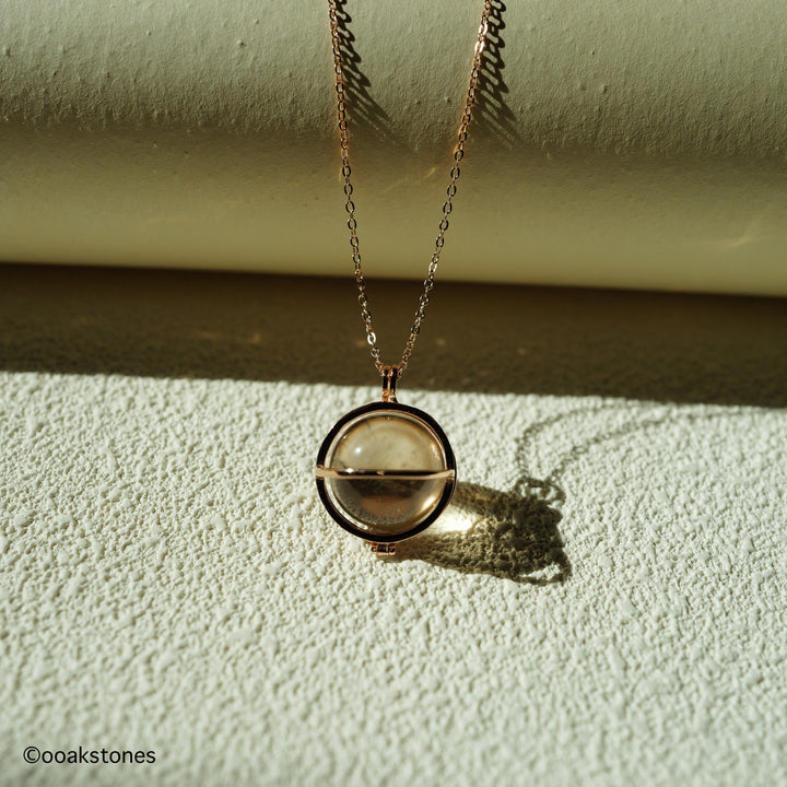 "Saturn" Interchangeable Crystal Sphere Necklace