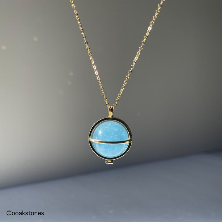 "Saturn" Interchangeable Crystal Sphere Necklace