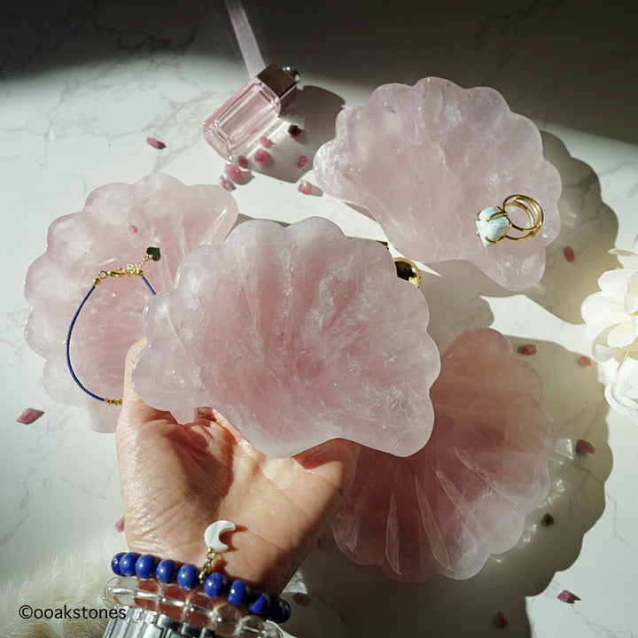 Rose Quartz Shell Dish