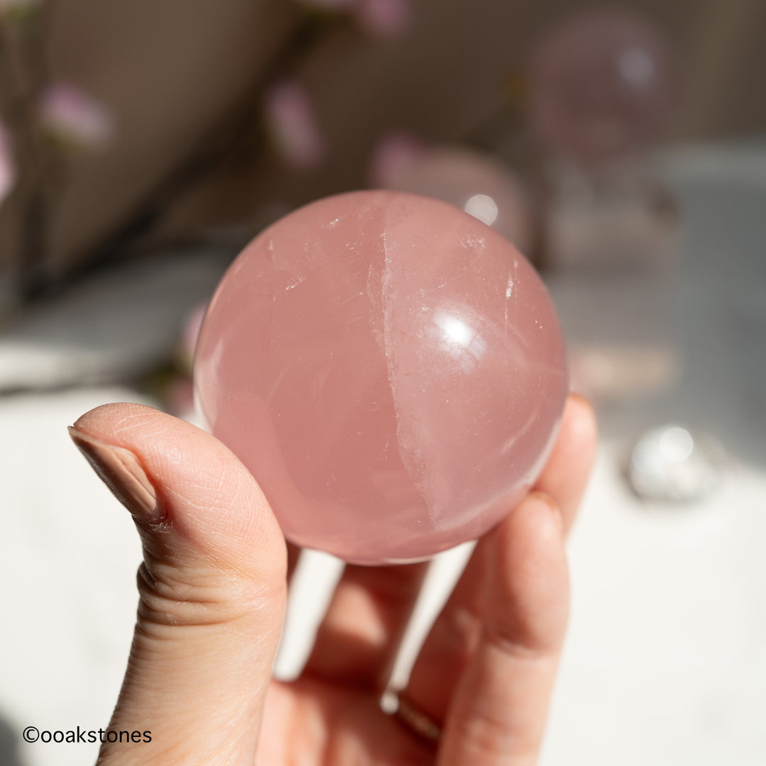 Star Rose Quartz Sphere