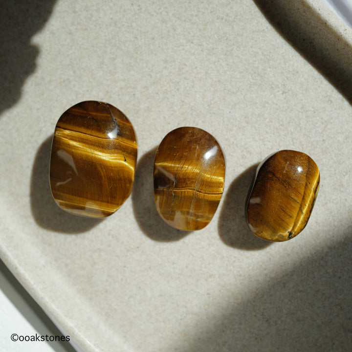 Tiger's eye palm stone