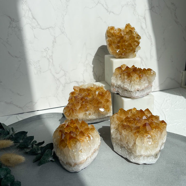 Treated Citrine Clusters