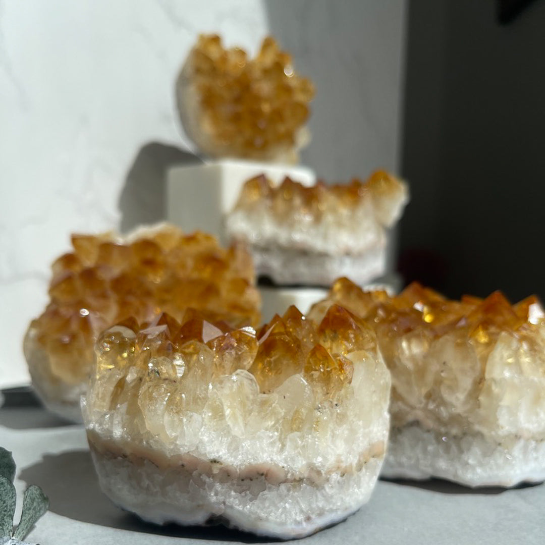 Treated Citrine Clusters