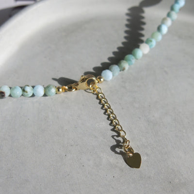 Faceted Larimar Necklace