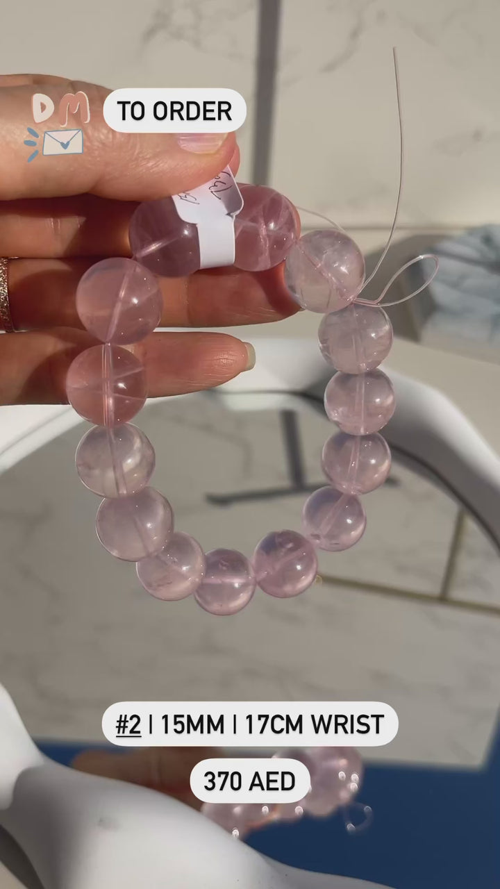 Rose quartz Beaded Bracelets (High Quality)