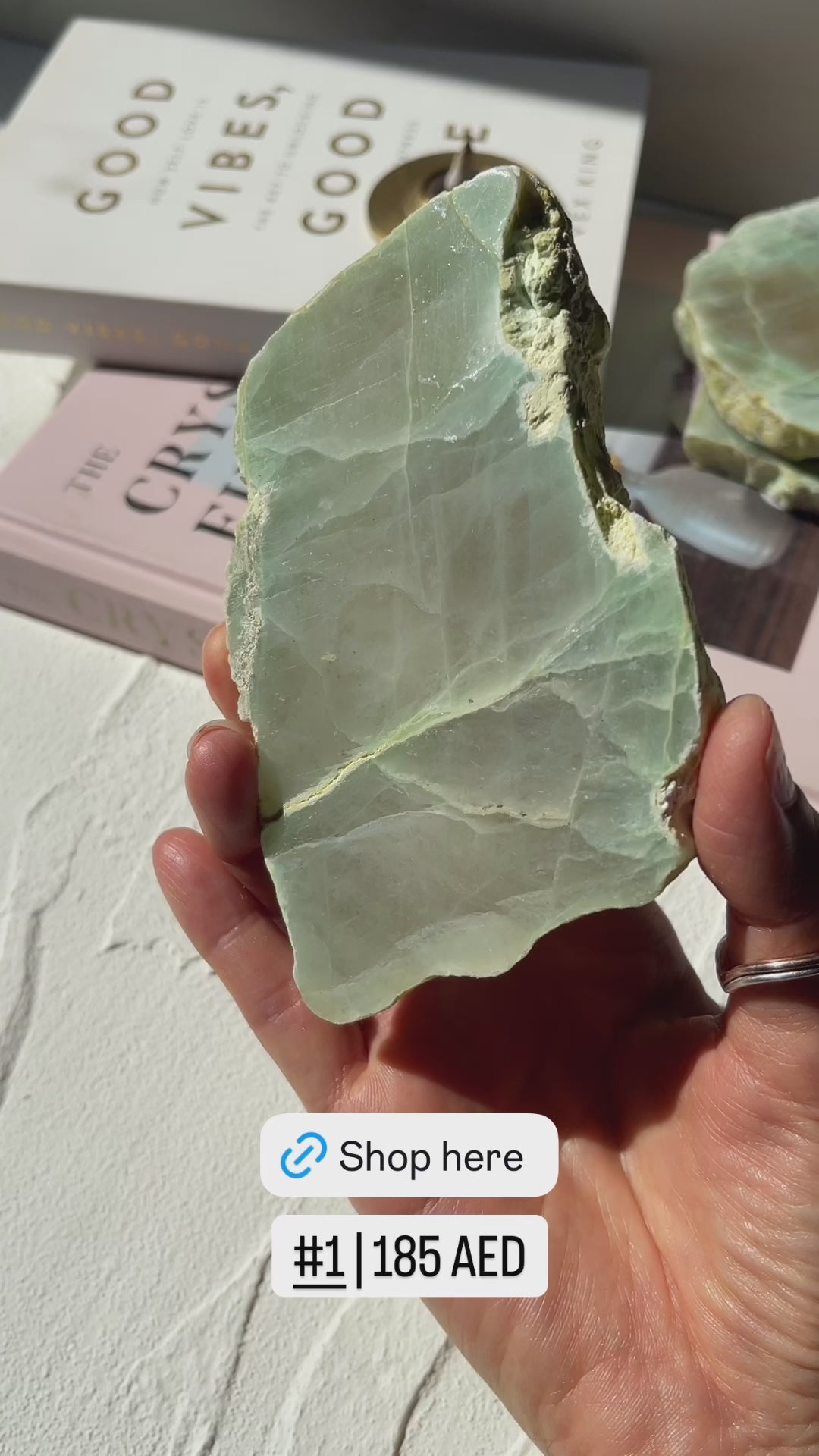 Garnierite, aka Green moonstone, Slab