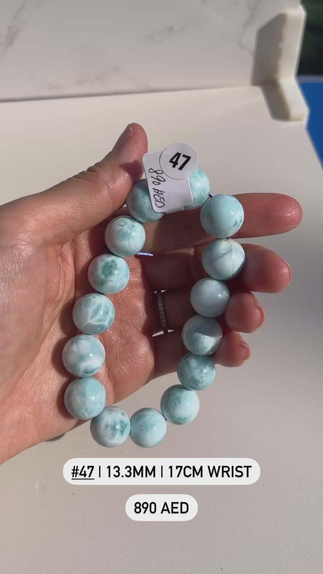 Larimar Beaded Bracelet