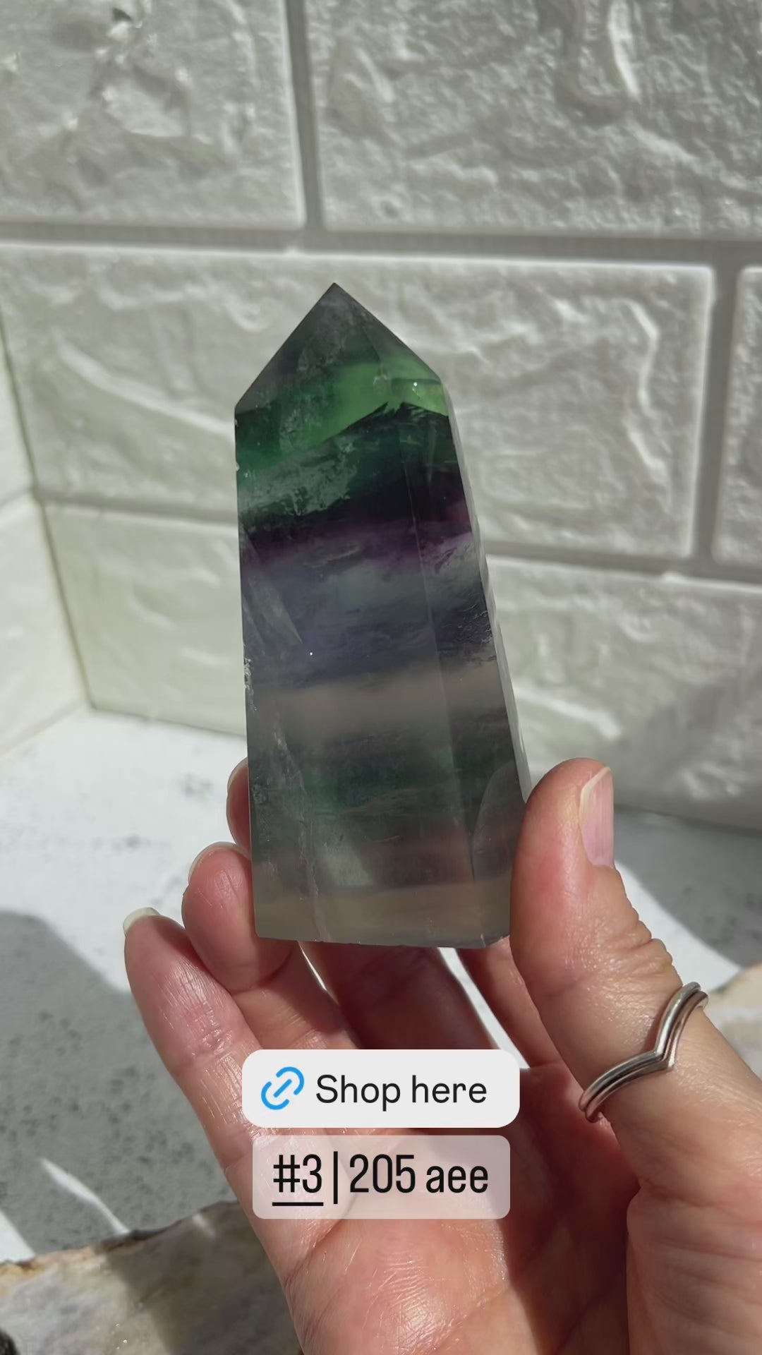 Rainbow Fluorite Point