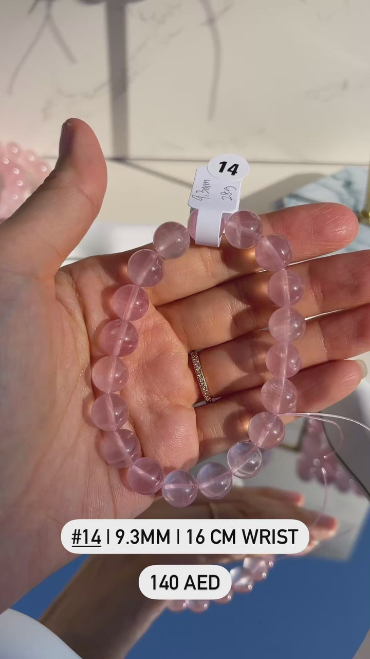 Rose quartz Beaded Bracelets (High Quality)