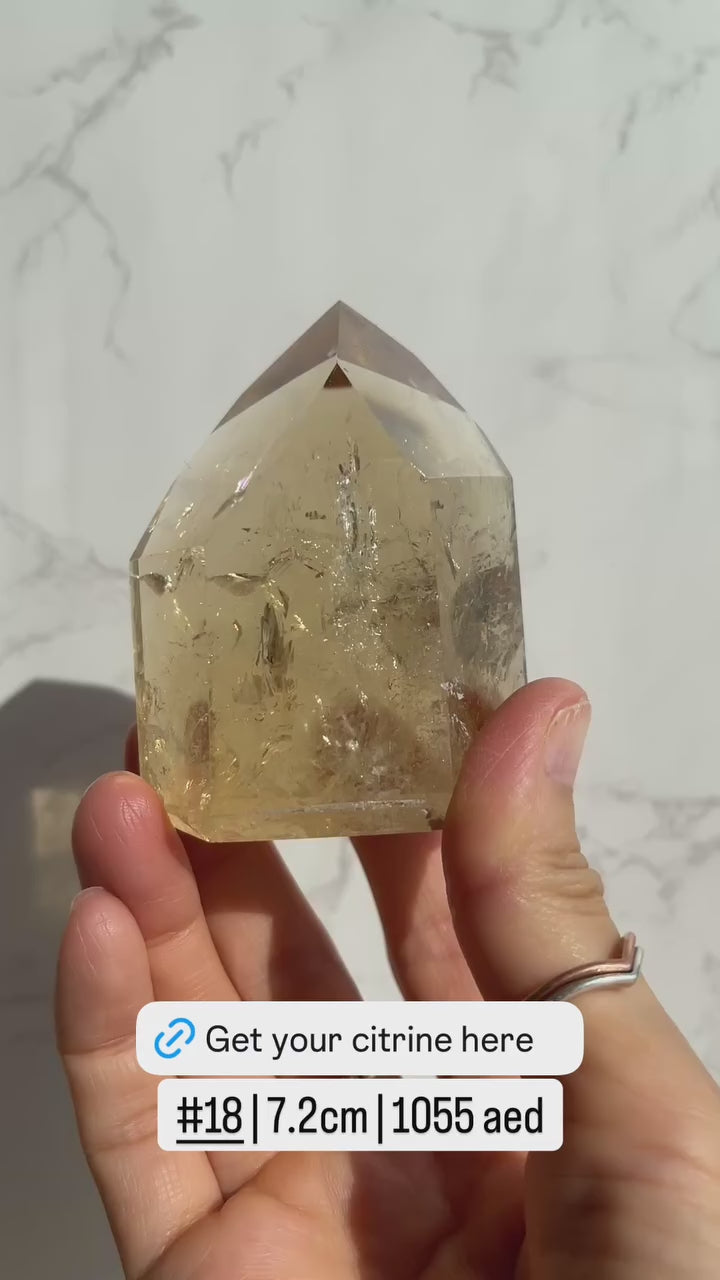 Natural Brazilian Citrine Point
