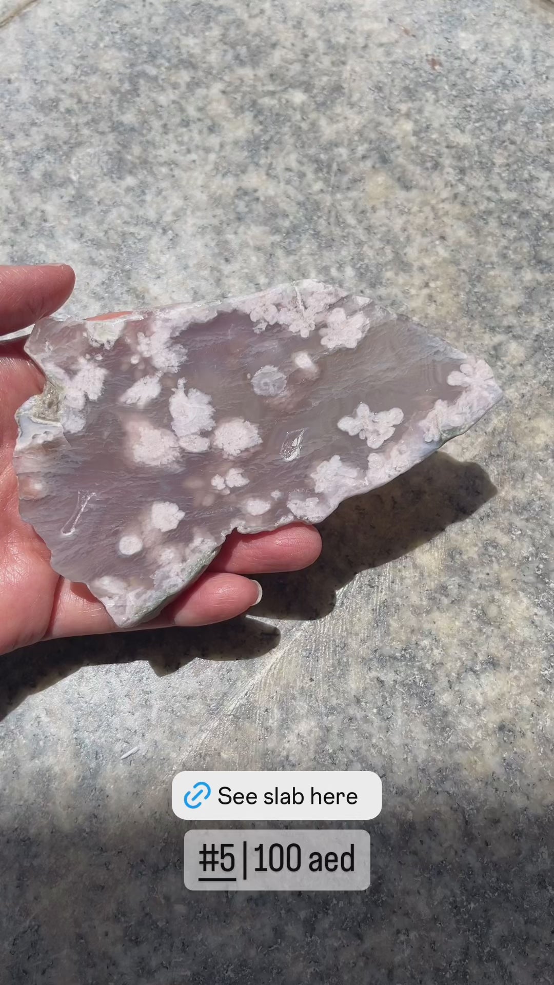 Flower agate Slab