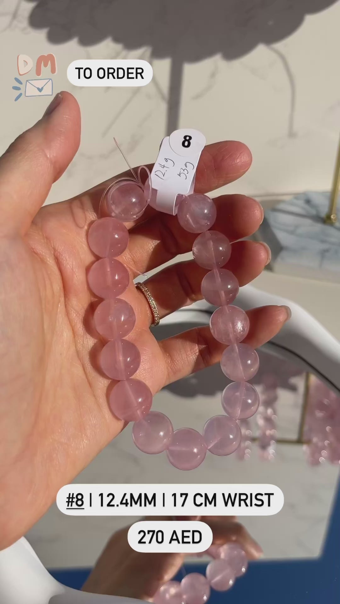 Rose quartz Beaded Bracelets (High Quality)