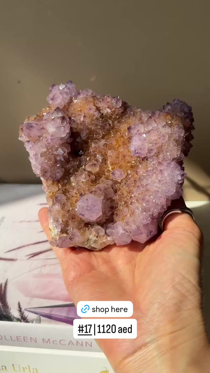 Dark Amethyst Spirit Quartz Clusters