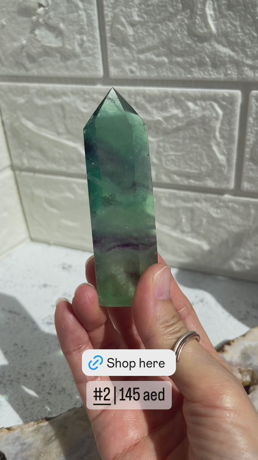 Rainbow Fluorite Point