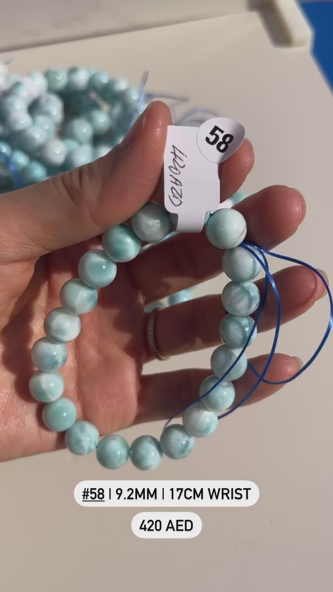 Larimar Beaded Bracelet