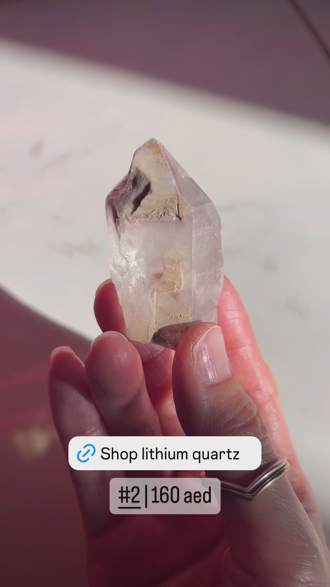 Lithum Quartz Raw Point