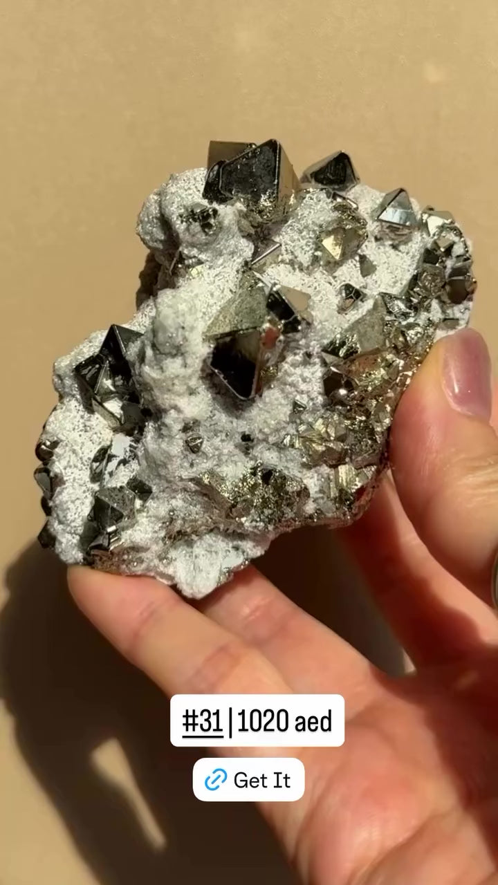 Octahedron Pyrite Cluster | Peru