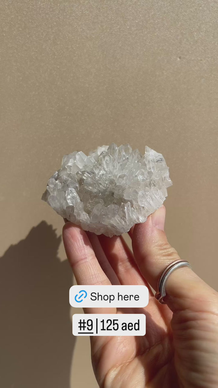 Chrysanthemum Clear Quartz Cluster
