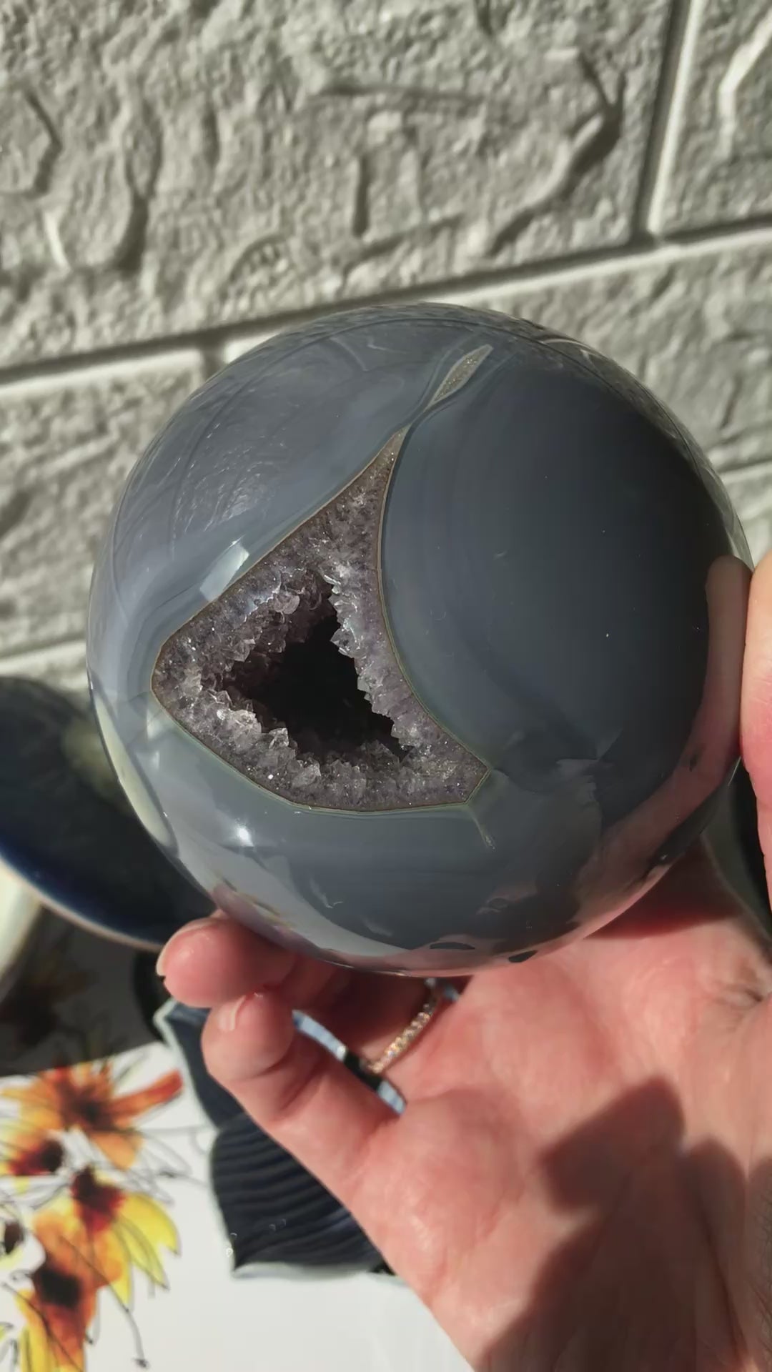 Agate Amethyst Sphere