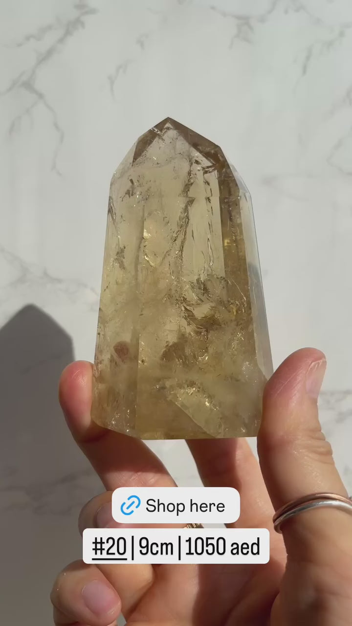 Natural Brazilian Citrine Point
