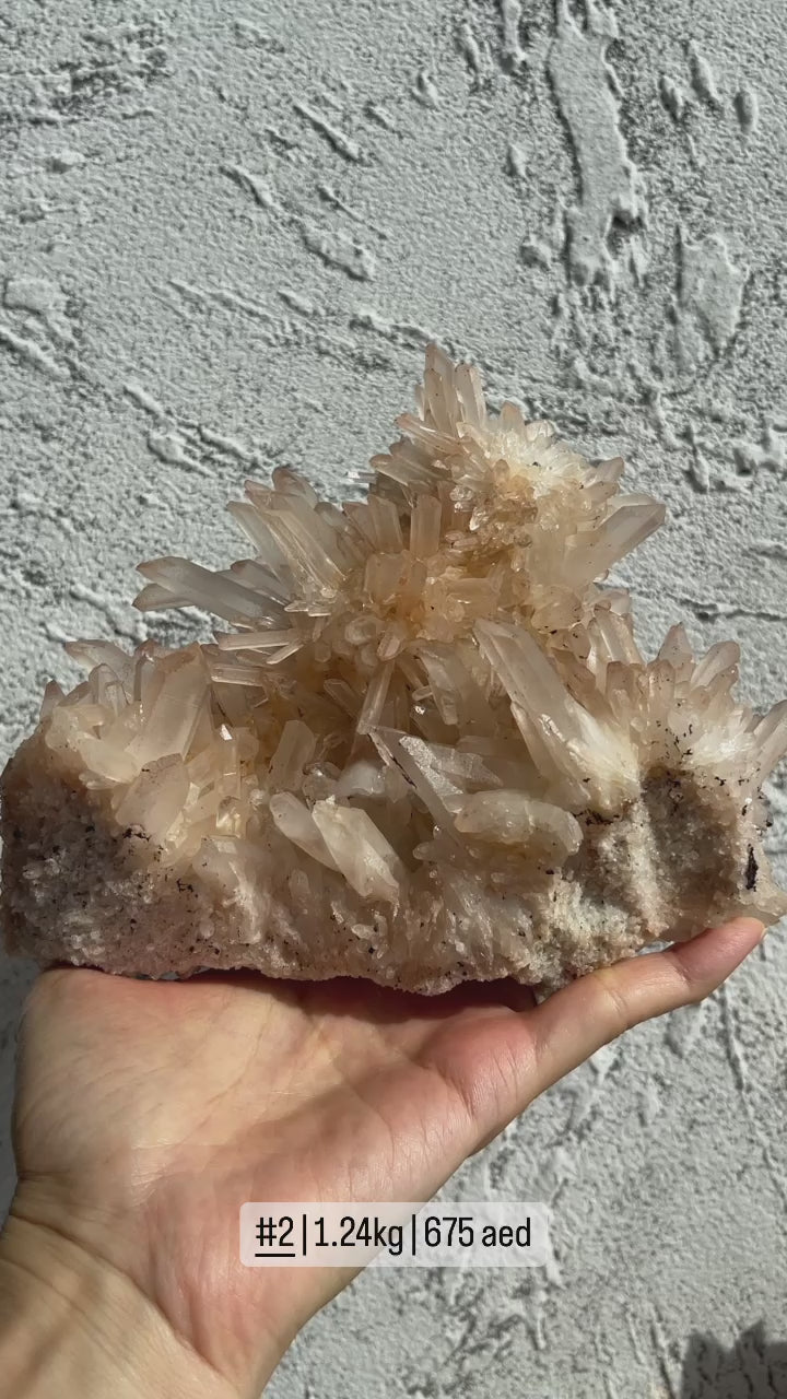 Tangerine Quartz Clusters