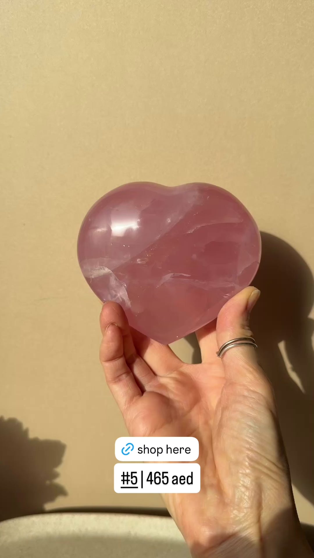 Rose Quartz Heart