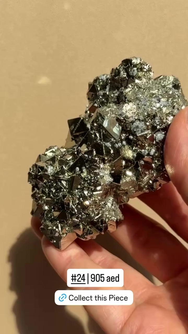 Octahedron Pyrite Cluster | Peru