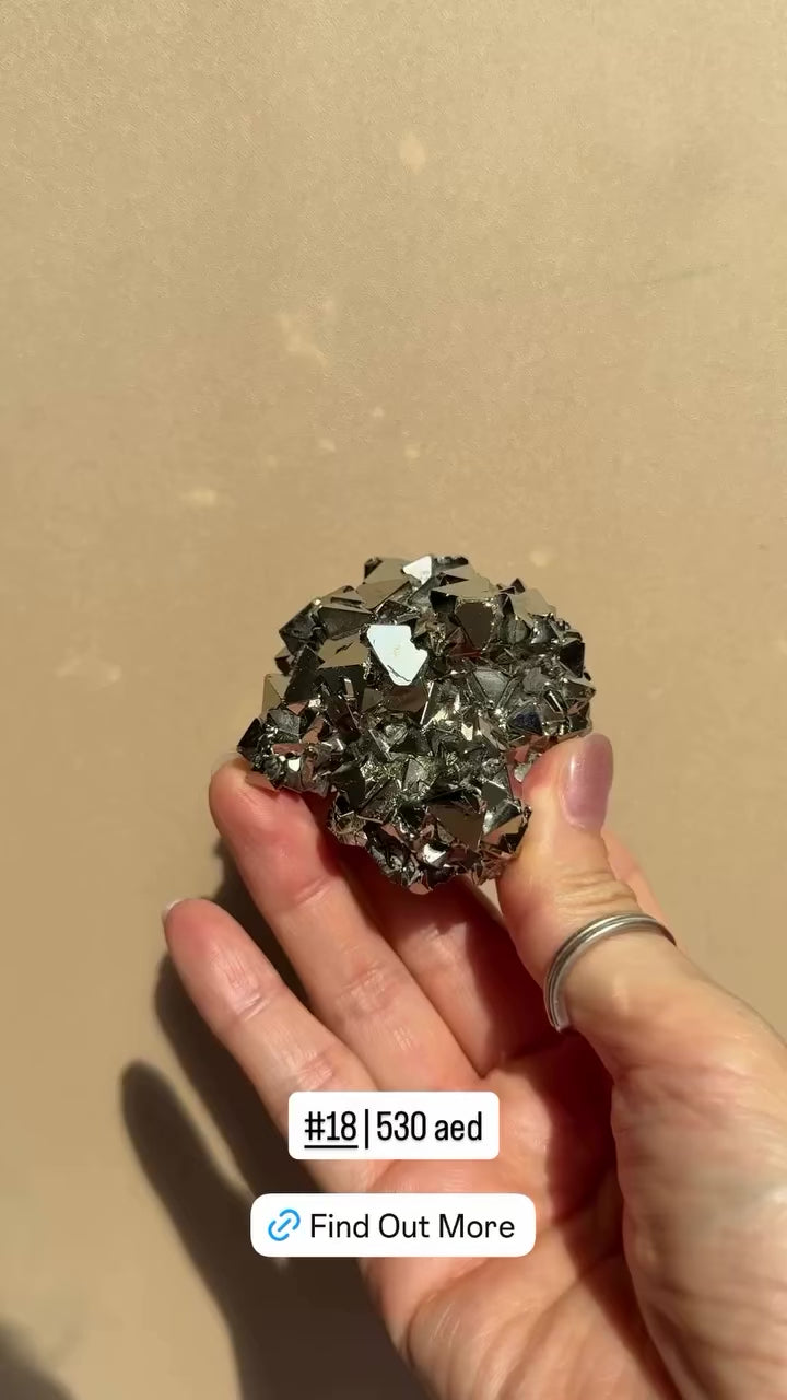 Octahedron Pyrite Cluster | Peru