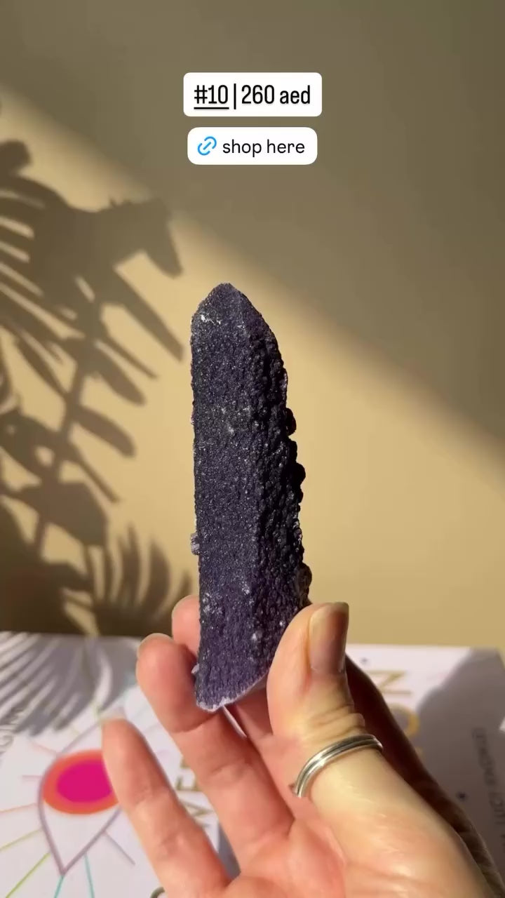 Purple Fluorite Coated Quartz Point