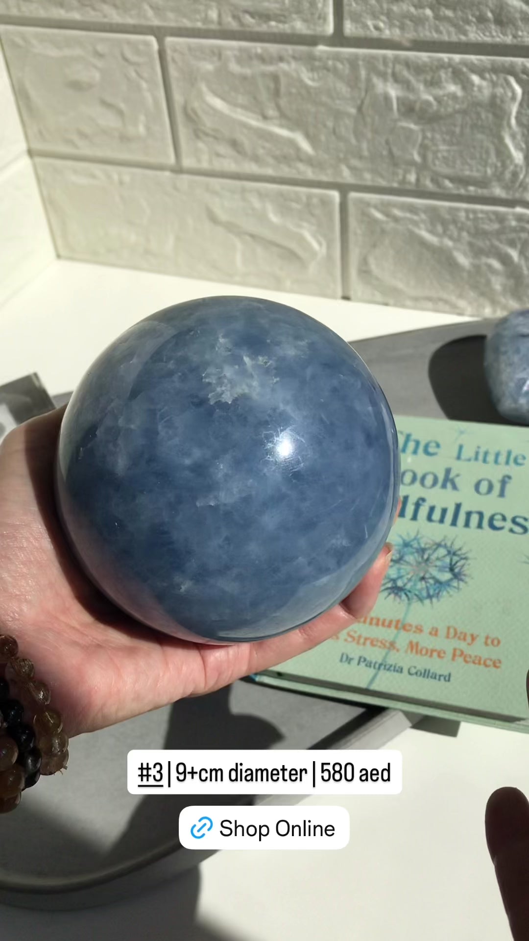 Blue Calcite Sphere | Madagascar
